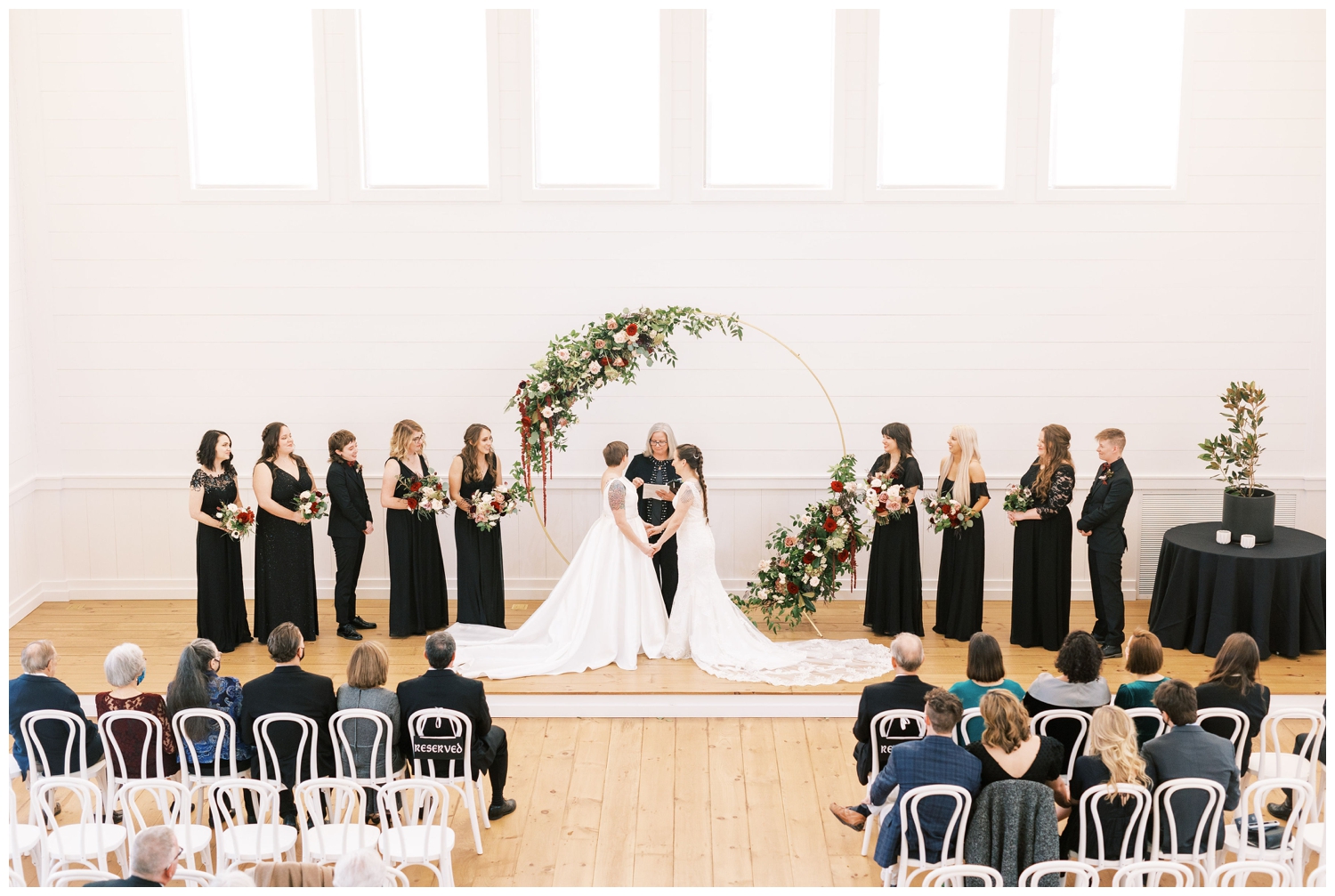 Arrowhead Hill wedding ceremony inside chapel