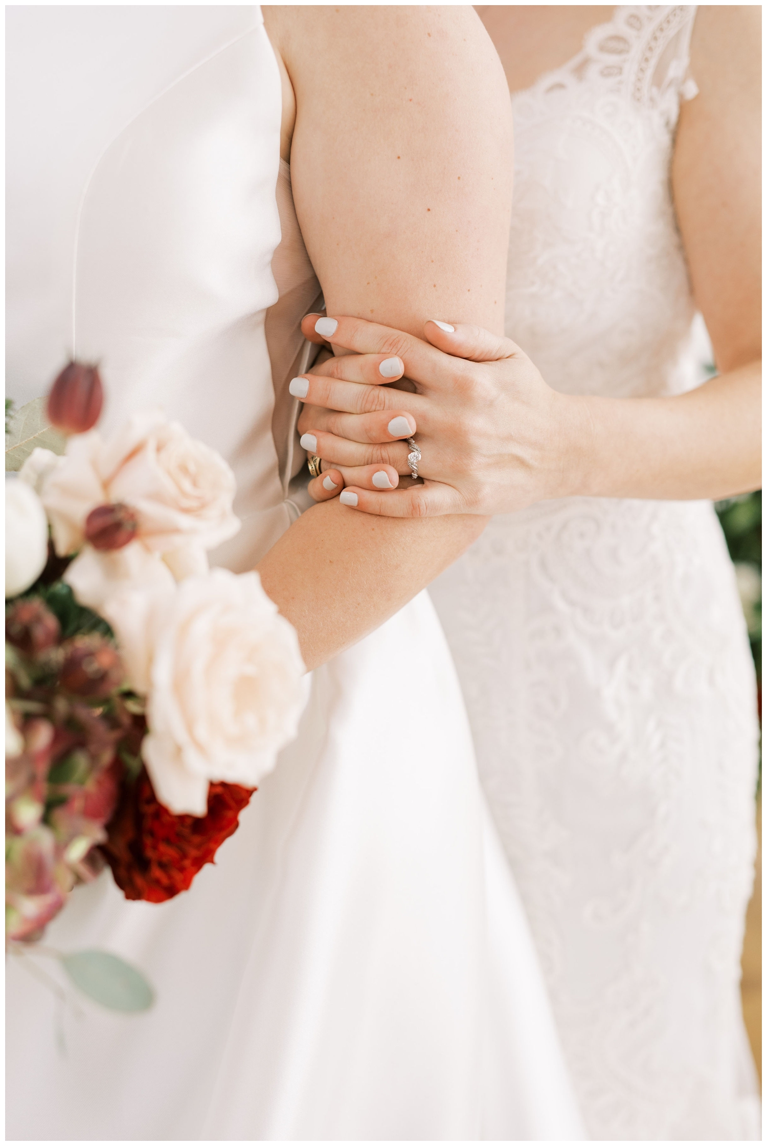 closeup of hands with wedding ring