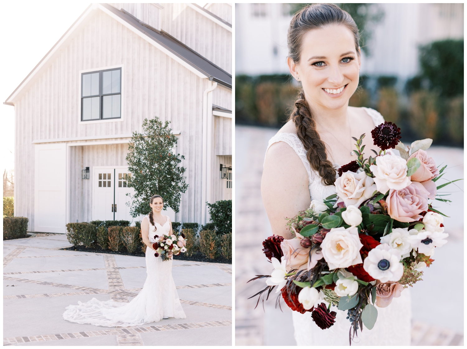 bridal portraits outdoors in Montgomery, Texas