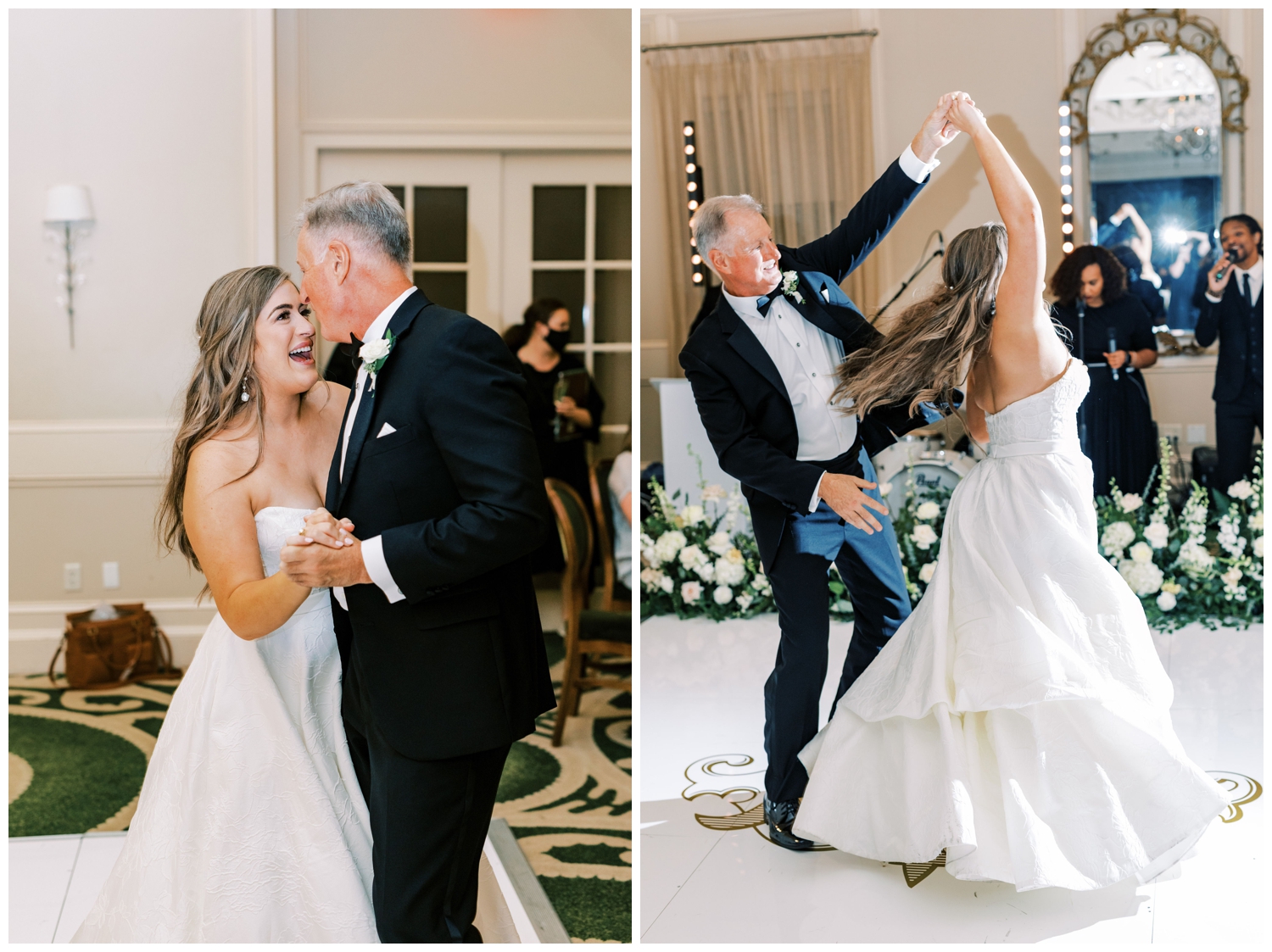 father and bride dancing