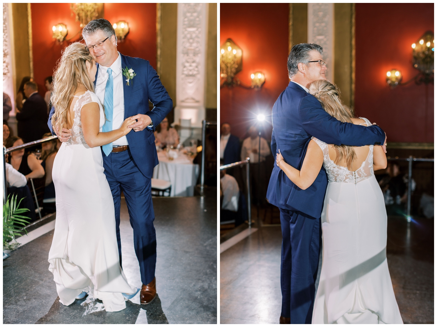 father and bride dancing at Majestic Metro Wedding reception