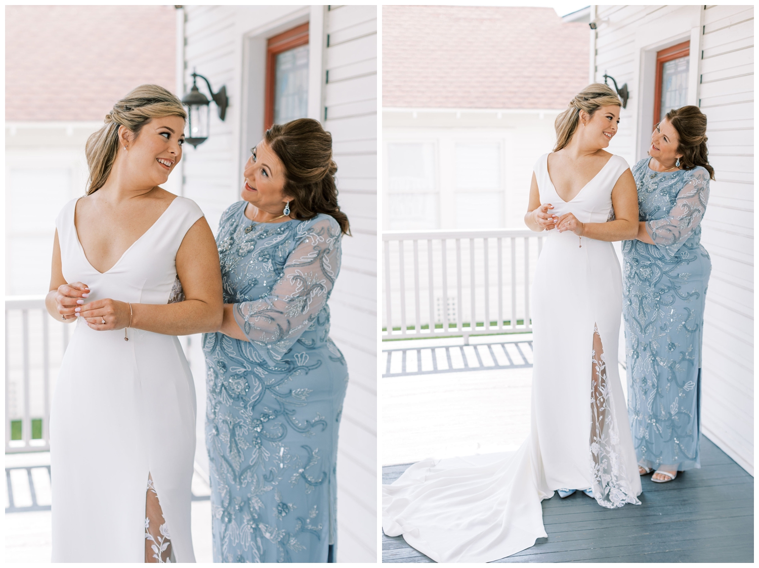 mom fastening brides dress for Majestic Metro Wedding