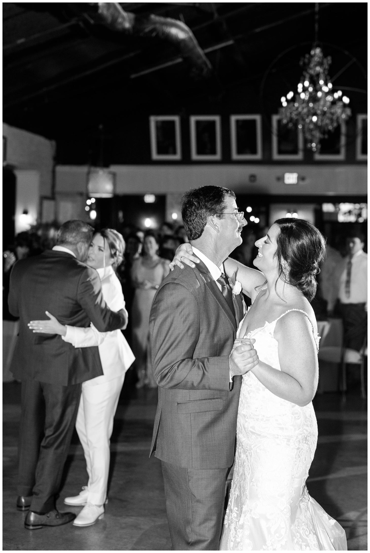 bride and father dancing Hughes Manor reception