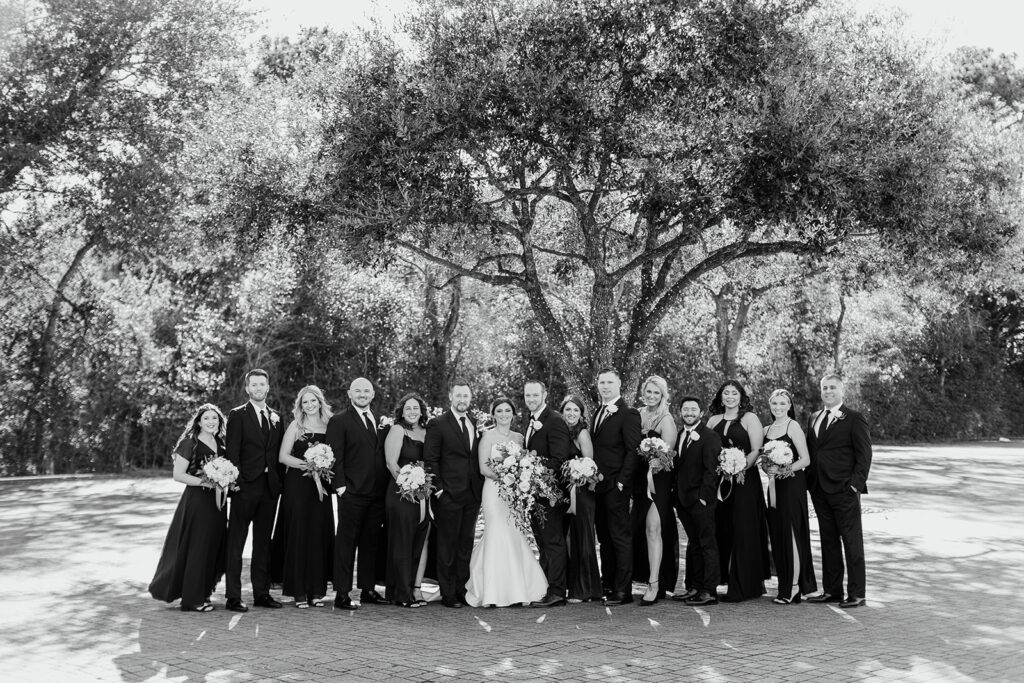 Wedding party photos from Texas wedding