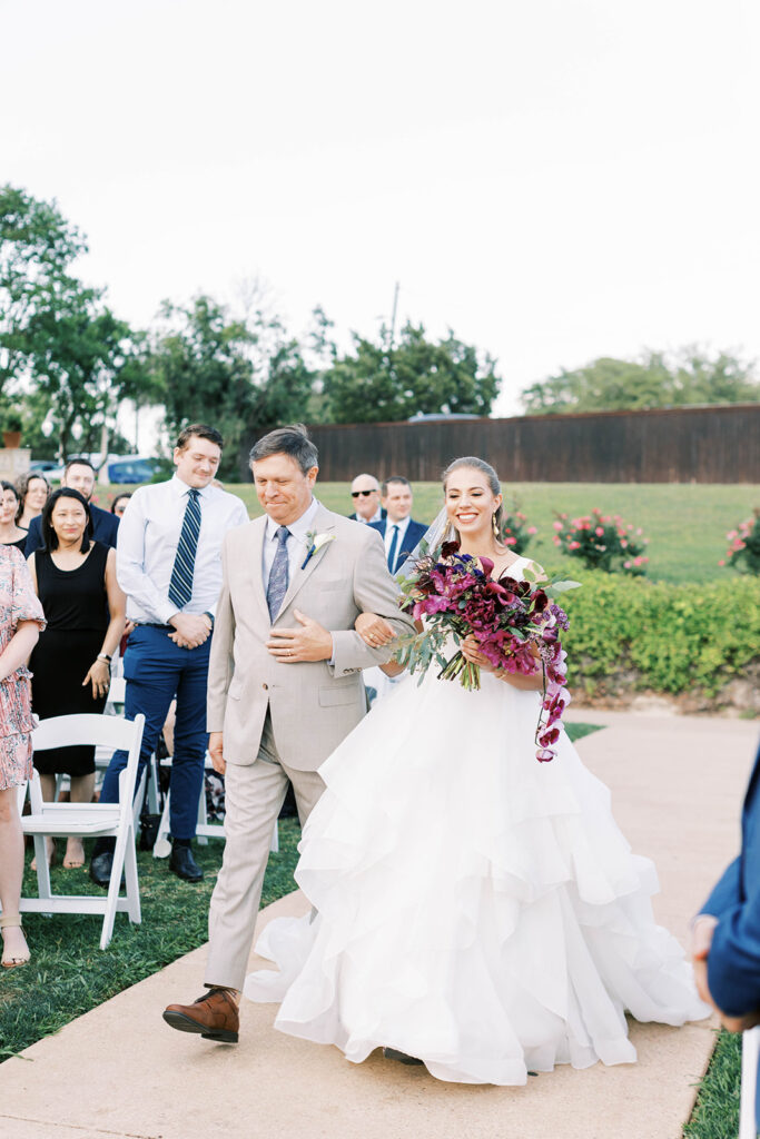 Wedding ceremony at Austin Vintage Villas gazebo