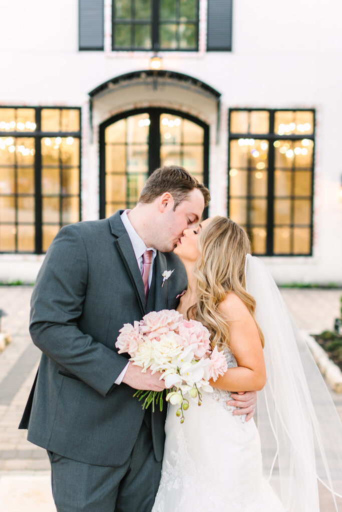 Bride and groom portraits at The Peach Orchard - The Woodlands Wedding Venue