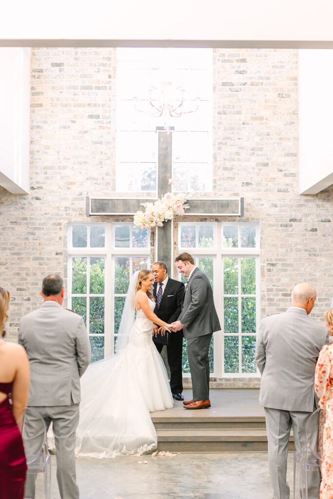 Wedding ceremony at The Peach Orchard - The Woodlands Wedding Venue