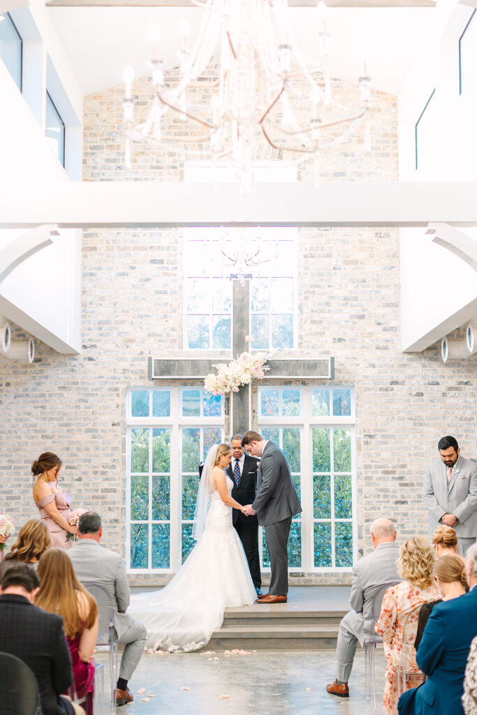 Wedding ceremony at The Peach Orchard - The Woodlands Wedding Venue