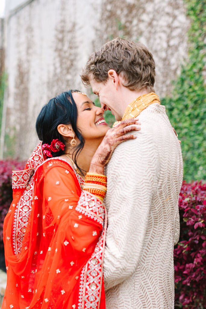Bride and groom portraits from South Asian wedding in Houston, Texas