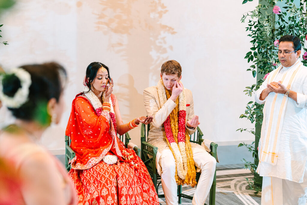 A South Asian wedding ceremony at The Omni Hotel in Houston, Texas