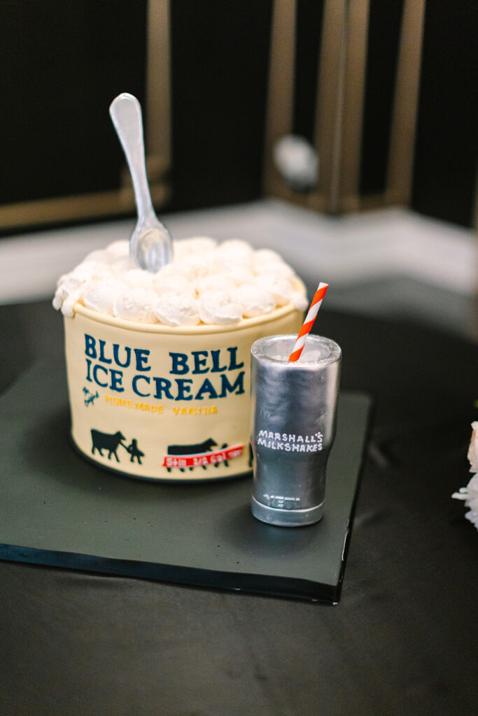 Blue Bell Ice cream wedding cake