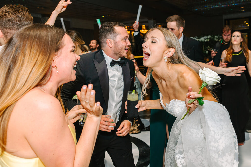 Open dancing during Houston wedding reception