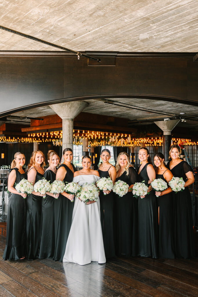 Bride and bridesmaids photos at The Astorian in Houston