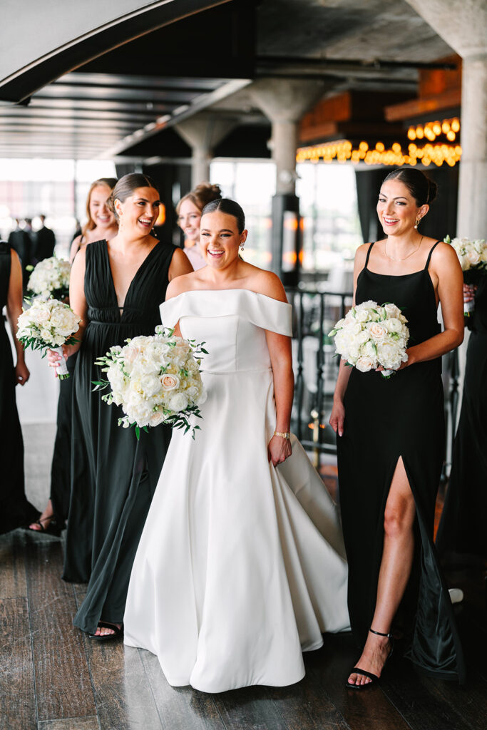 Bride and bridesmaids photos at The Astorian in Houston
