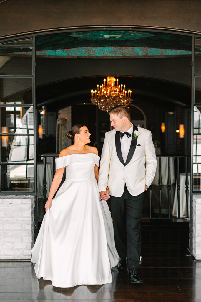 Bride and groom portraits at The Astorian in Houston