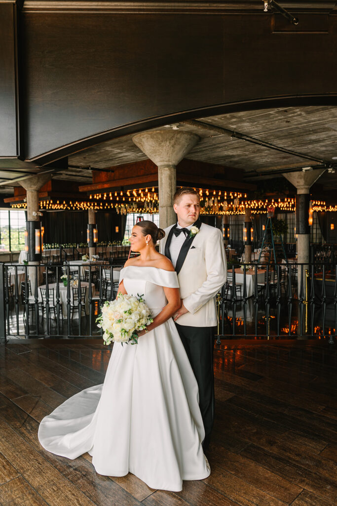 Bride and groom portraits at The Astorian in Houston