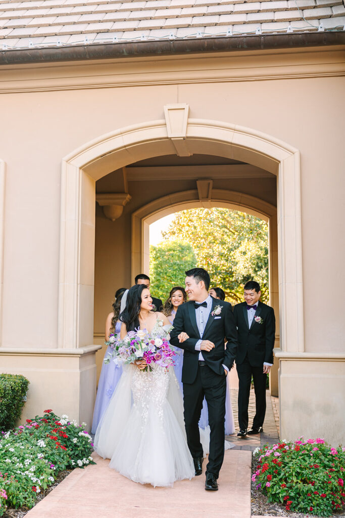 Outdoor wedding party photos from Royal Oaks Country Club wedding