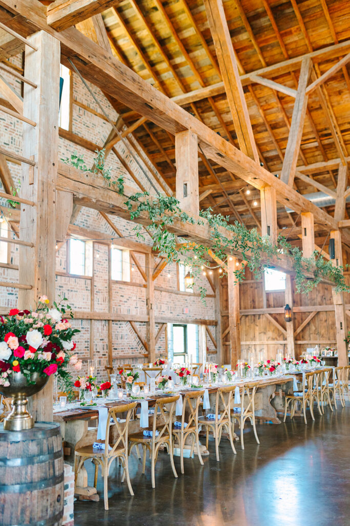 A colorful summer wedding reception at Beckendorff farms