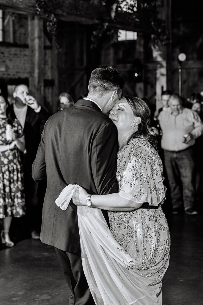 Grooms first dance with his mother