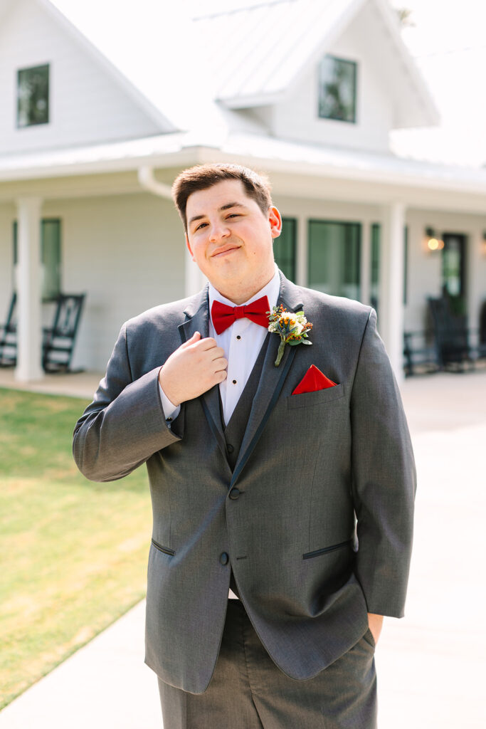 Grooms portraits from a North Houston TX Wedding at Boxwood Manor