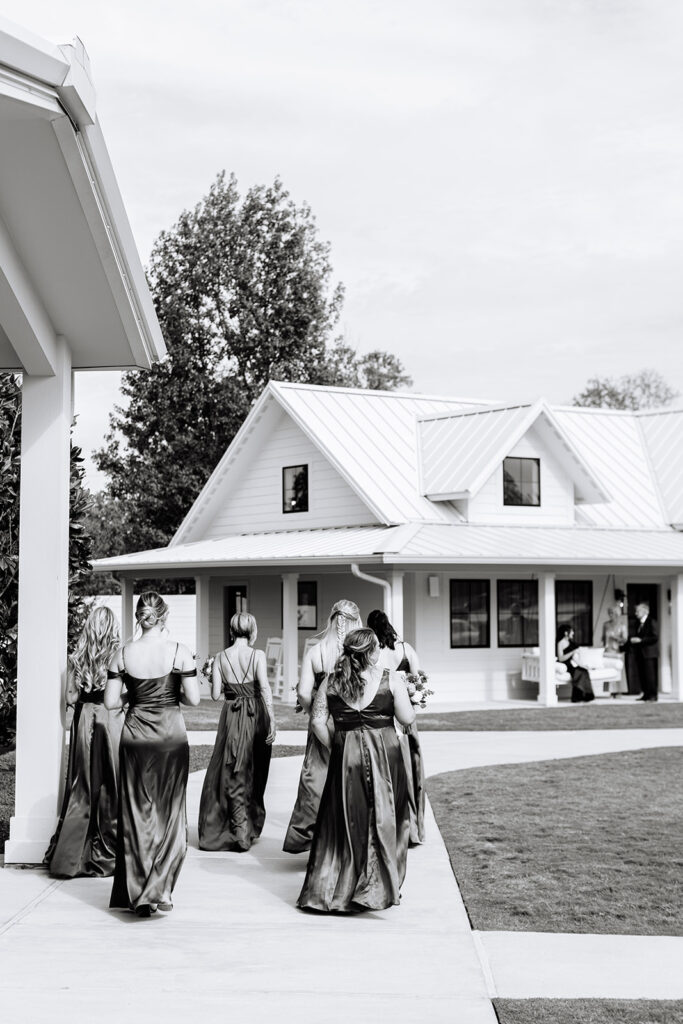Bride and bridesmaids photos from a North Houston TX wedding at Boxwood Manor