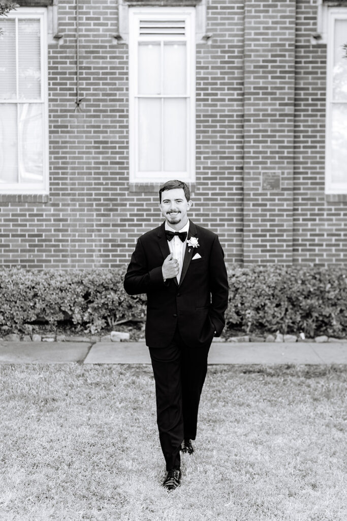 groom portraits from a Tremont Hotel Galveston wedding