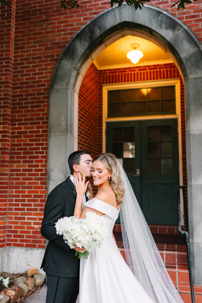 Bride and groom portraits from a Tremont Hotel Galveston wedding