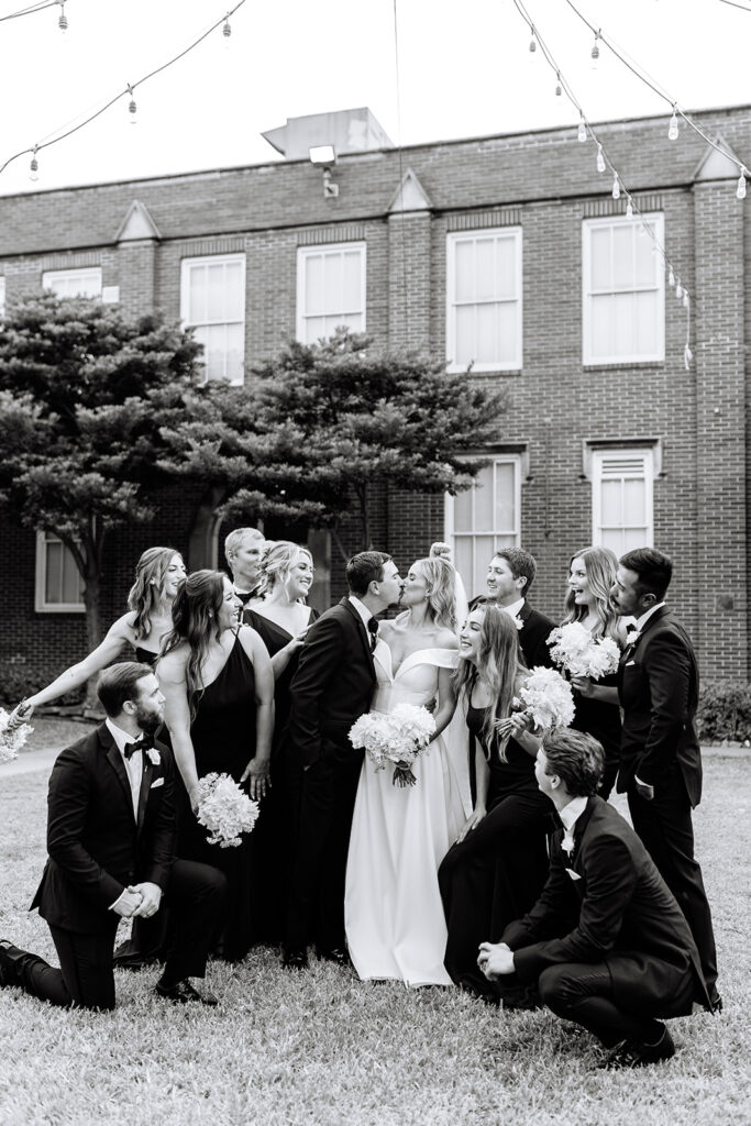 Wedding party portraits from a Tremont Hotel Galveston wedding 