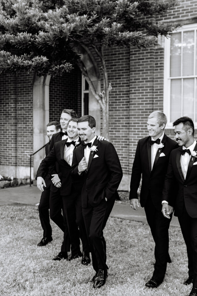 Groom and groomsmen portraits from a Tremont Hotel Galveston wedding 