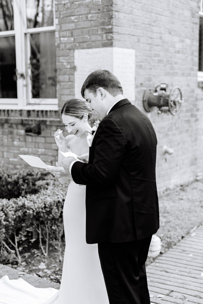 Bride and grooms private vows