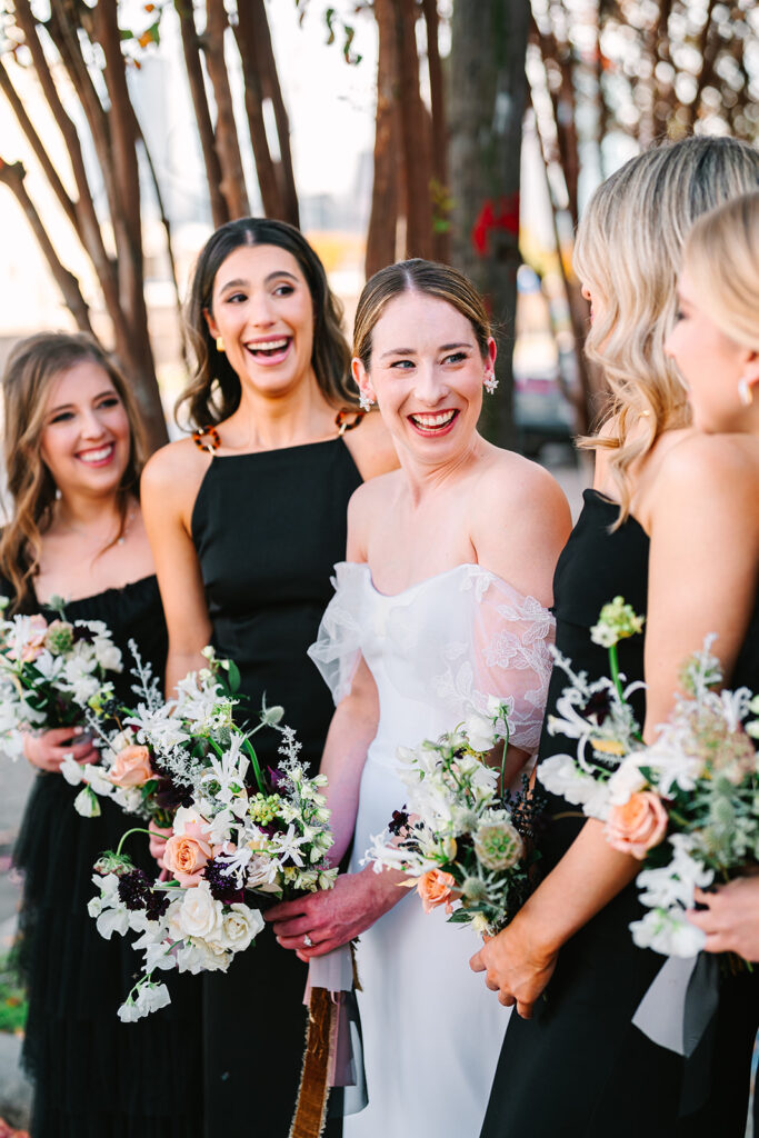 Bride and bridesmaids photos from a Station 3 Houston wedding