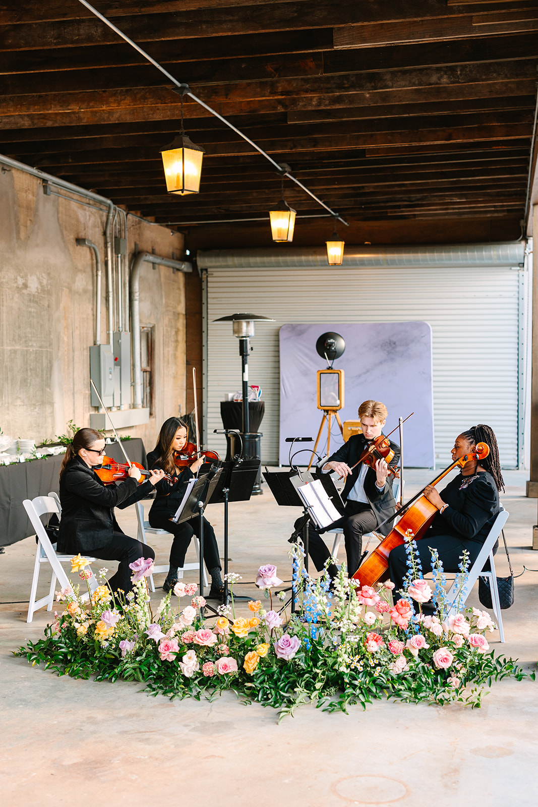 A colorful wedding ceremony at the artisan in galveston