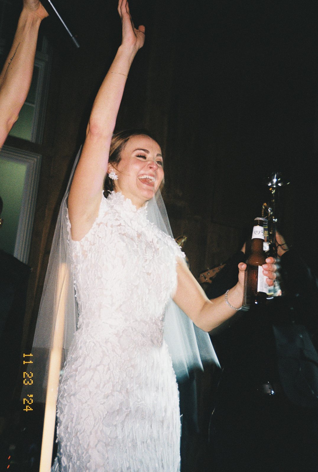 wedding guests having fun on the dance floor for a wedding