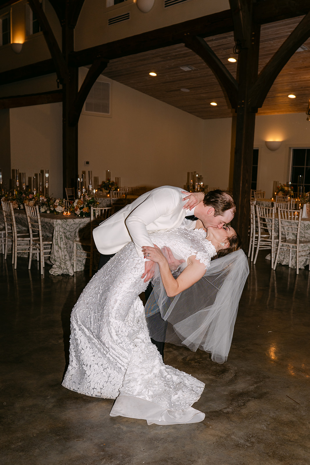 wedding guests having fun on the dance floor for a wedding at La Bonne Vie Ranch