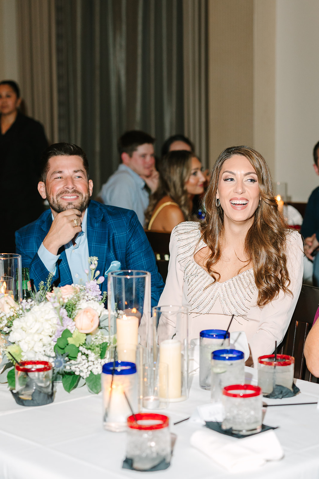 a couple has a rehearsal dinner at Irmas southwest