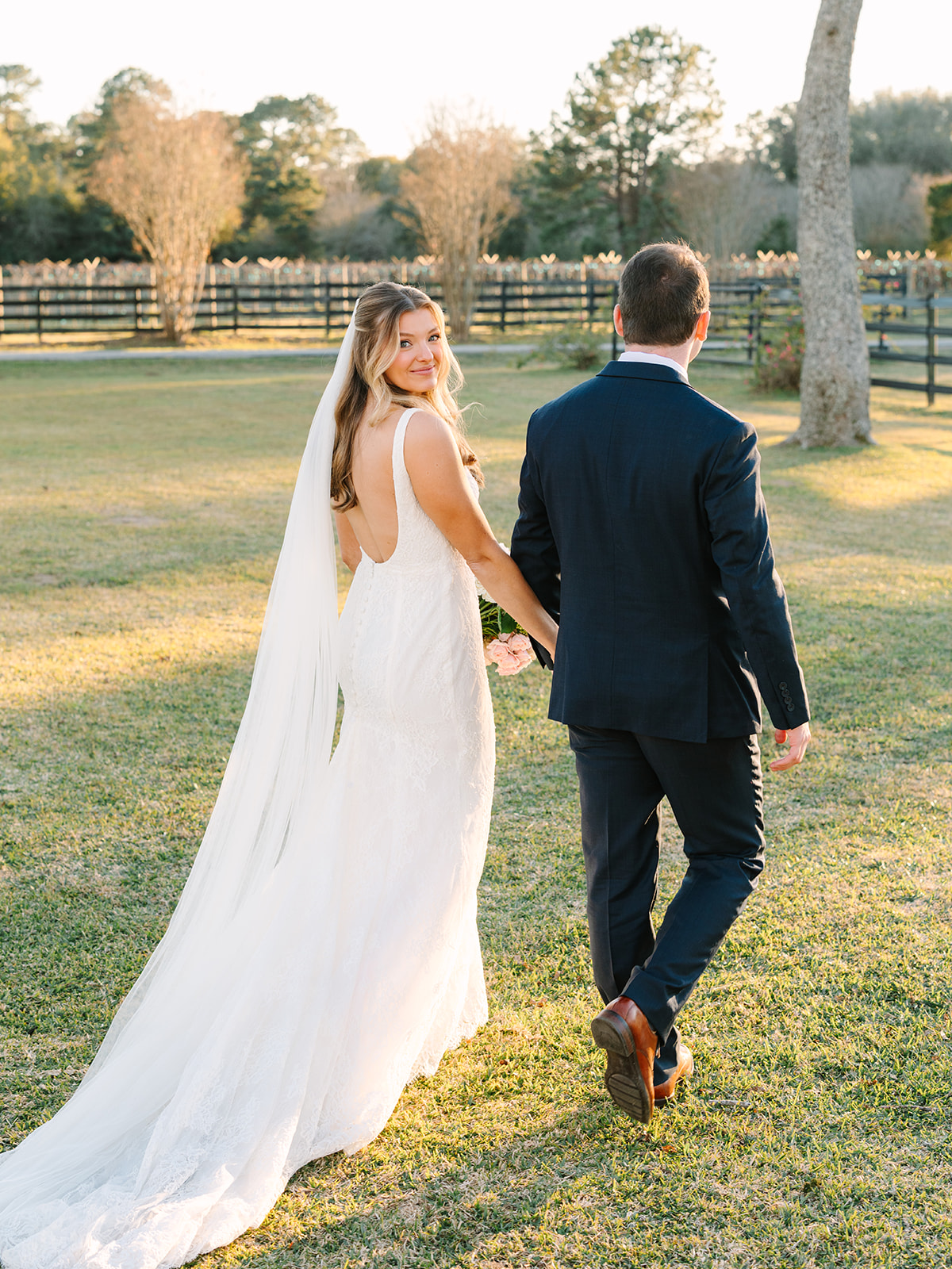 golden hour bridal portraits in texas