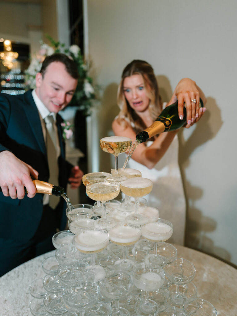 newlyweds at their dream wedding recpetion