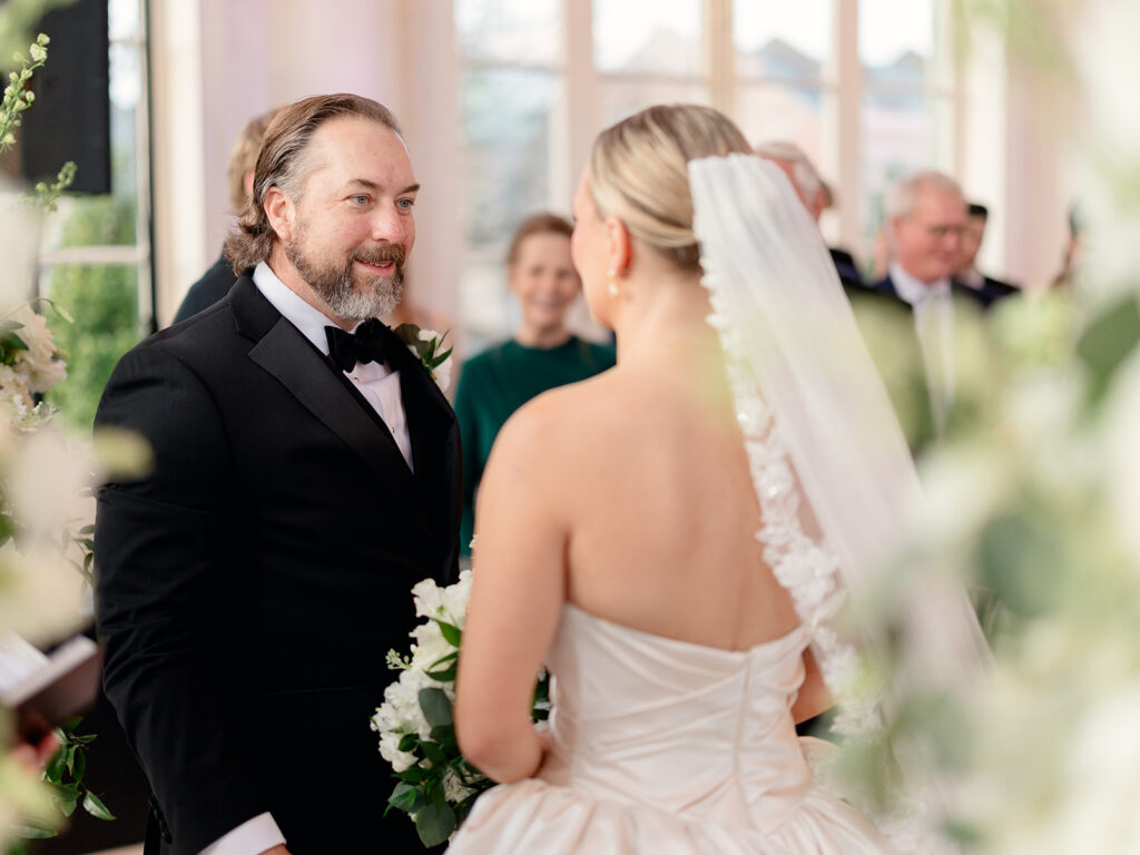 cute picture of the bride and groom at their dream wedding ceremony