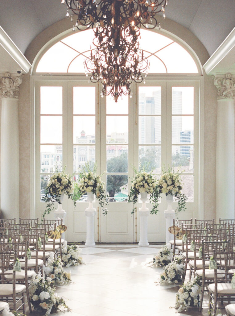 stunning florals at the wedding ceremony
