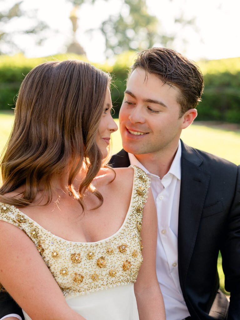 couple laughing with each other during their photoshoot