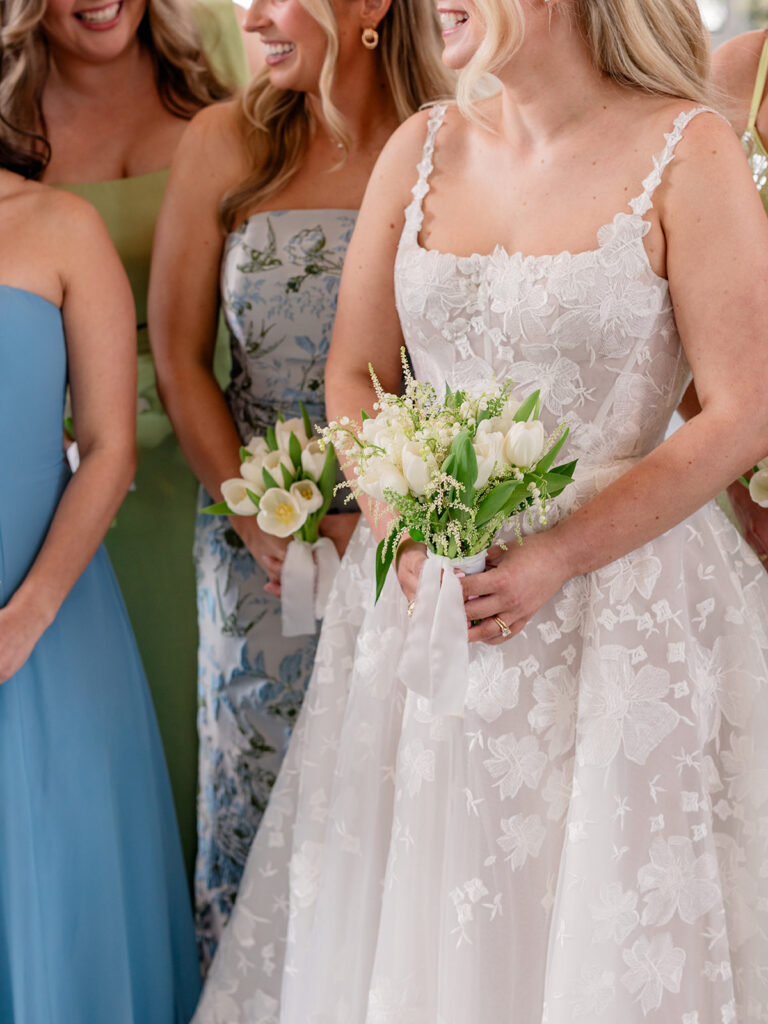 closeup shot of the wedding bouquet