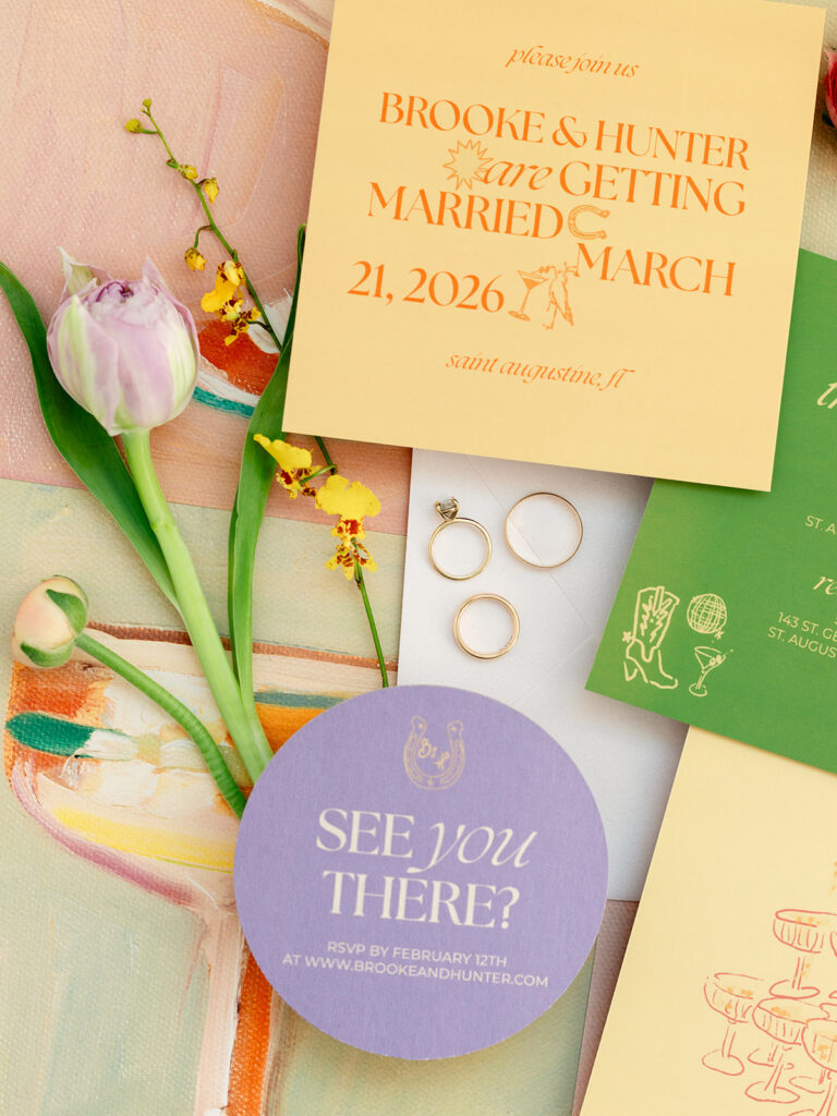 Colorful wedding details