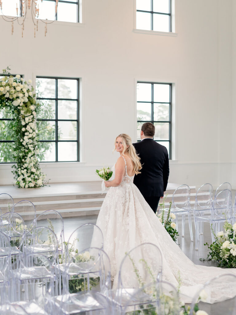 newlyweds at their dream wedding in tx