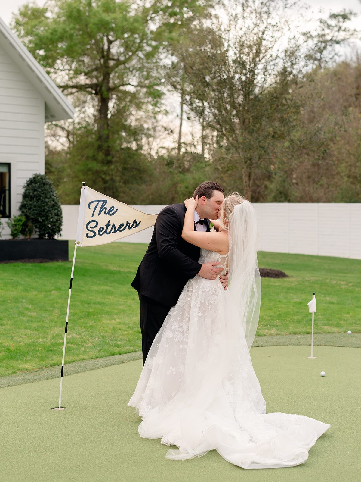 Bride and groom portraits at Boxwood Manor in Tomball, Texas
