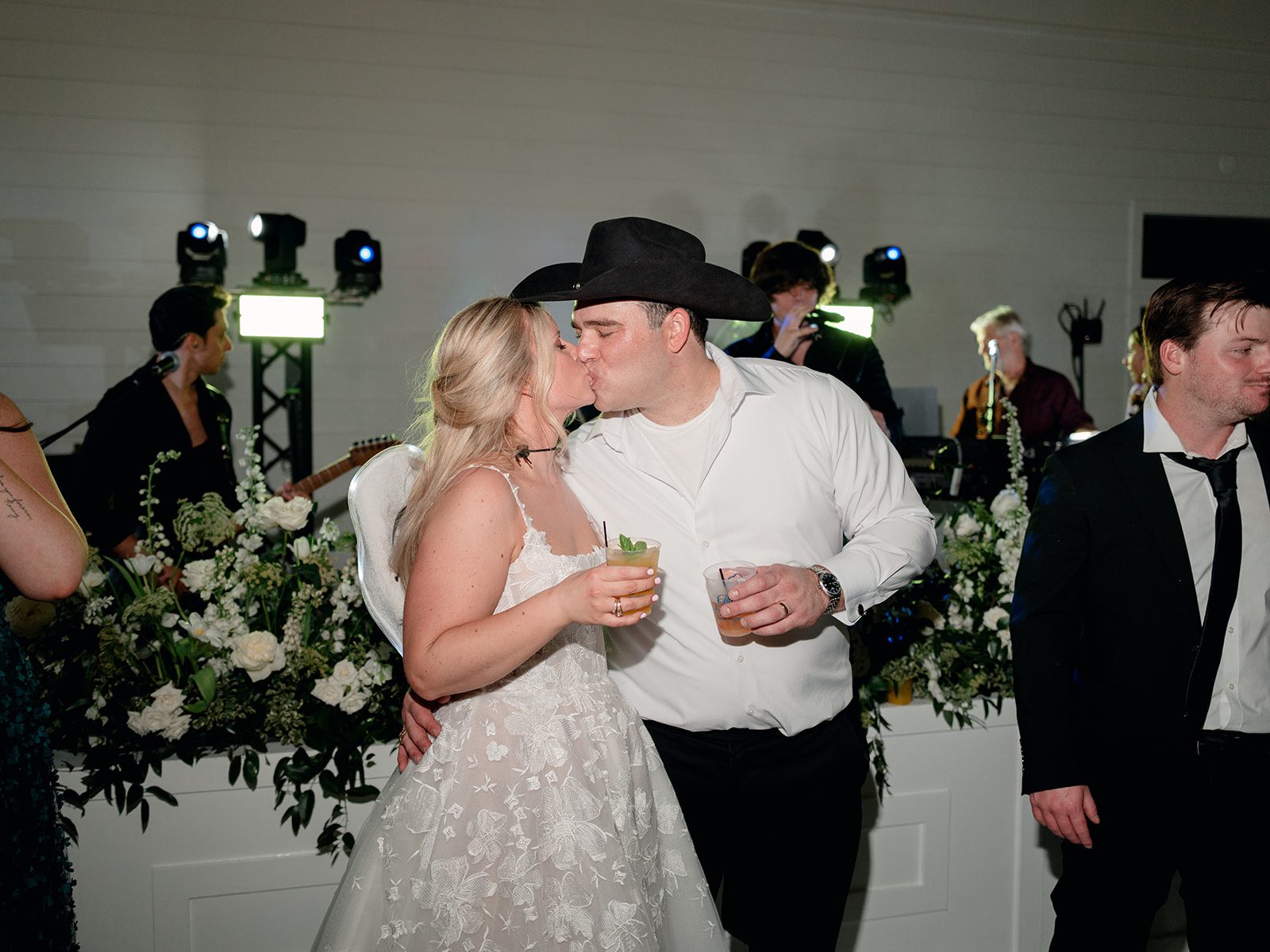 Black tie reception celebration at Boxwood Manor near Houston, Texas