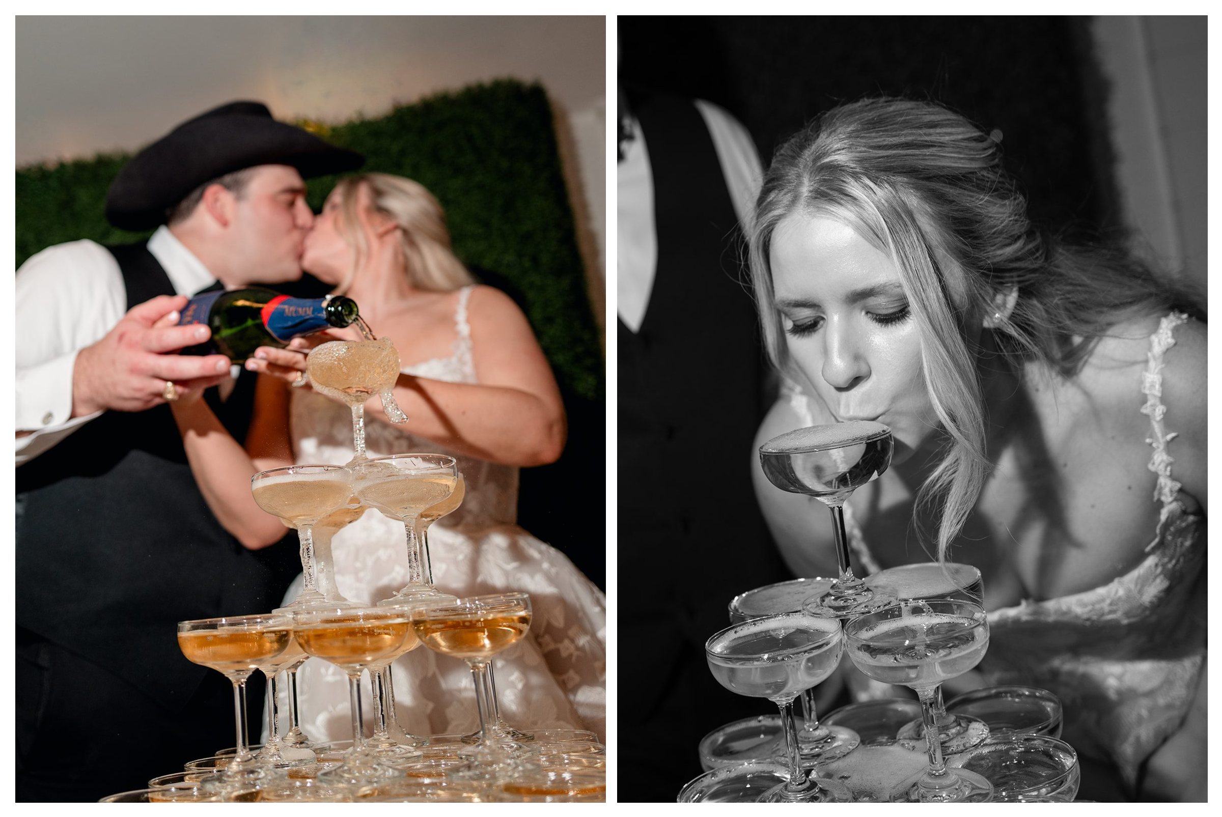 Black tie reception celebration at Boxwood Manor near Houston, Texas