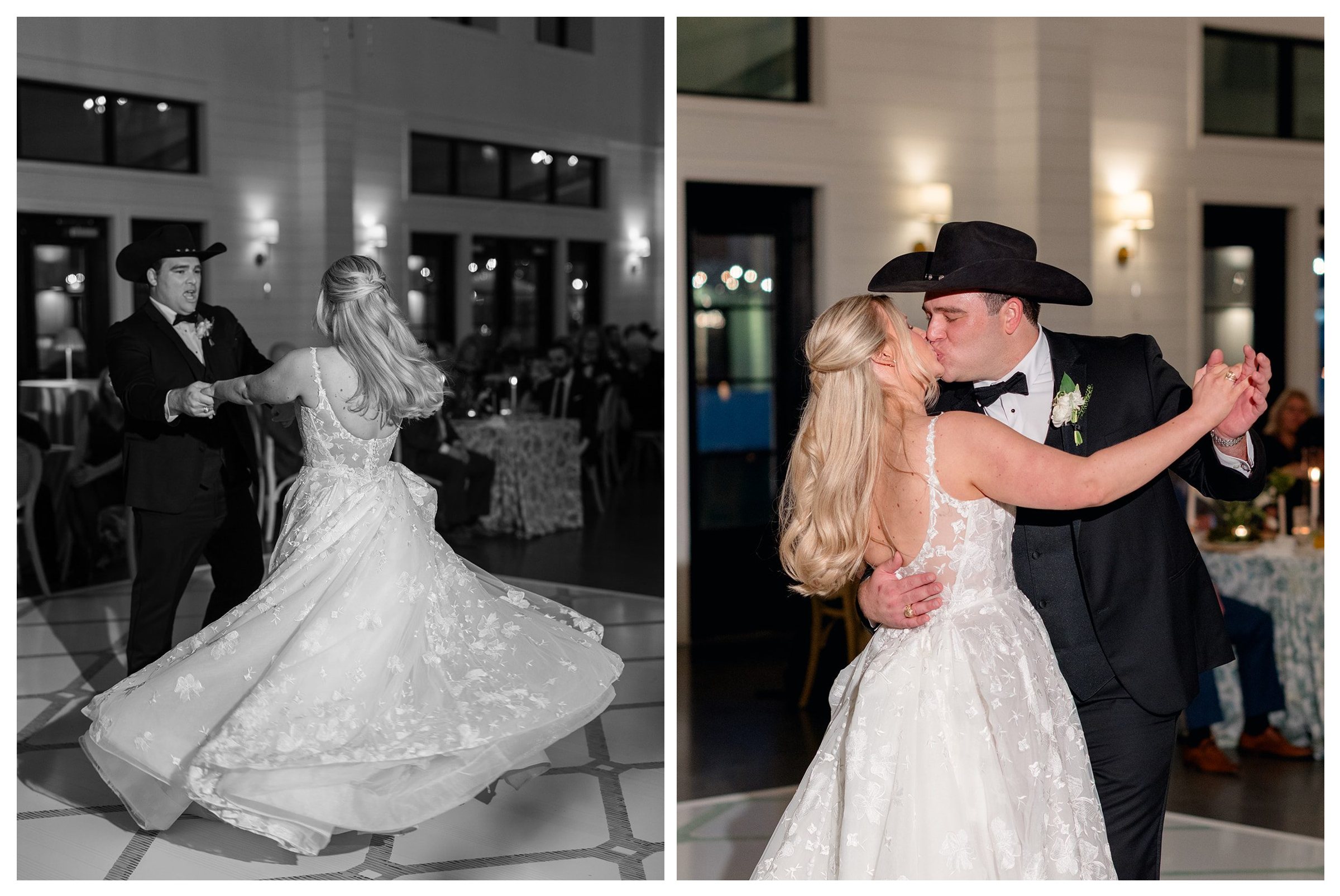Black tie reception celebration at Boxwood Manor near Houston, Texas