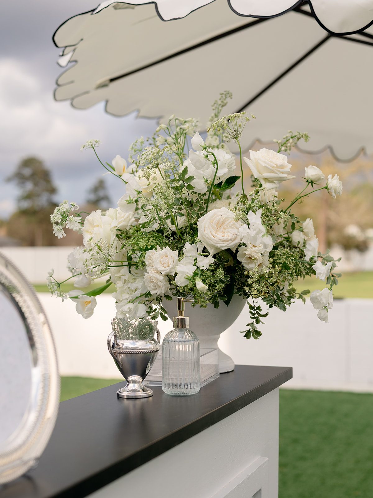 Southern garden reception at Boxwood Manor by Aly Matei Photography