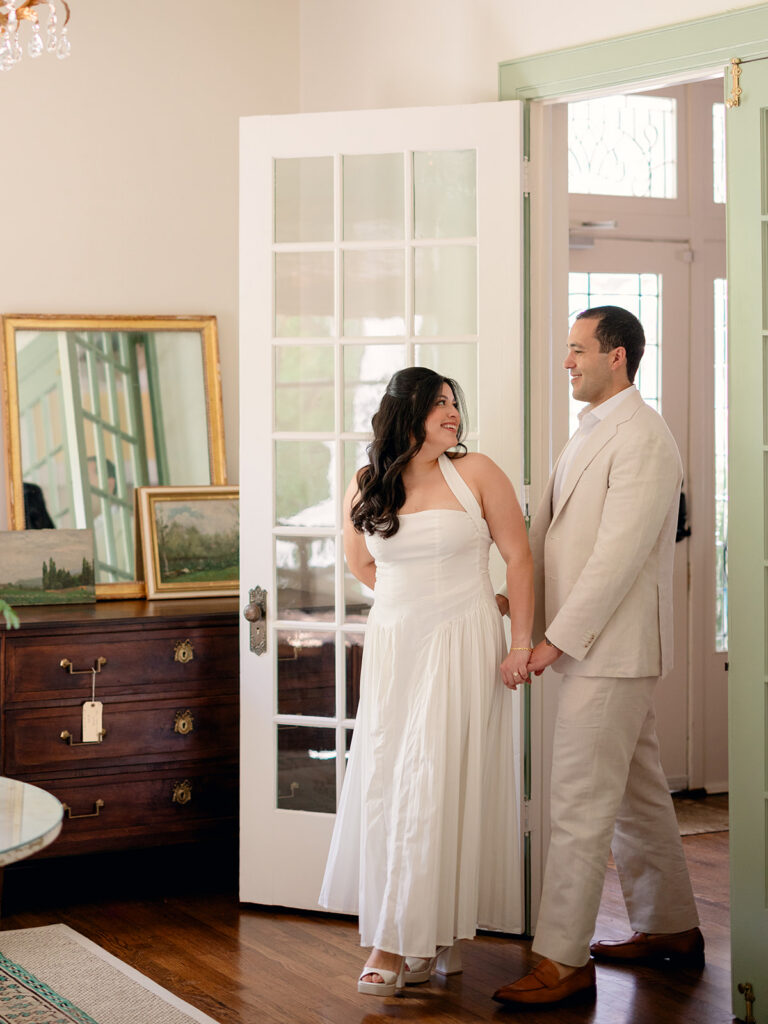 elegant and romantic engagement portraits in Houston